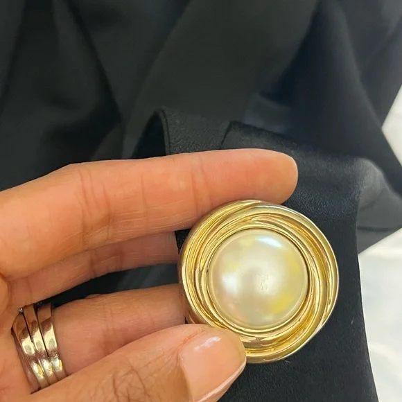 Black Tailored Blazer with Geometric Waist Detail - Picture 9 of 9